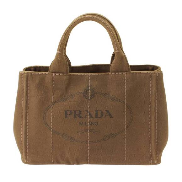 Prada Handbags - Prada Canapa Canvas Tote Bag Handbag Khaki Green